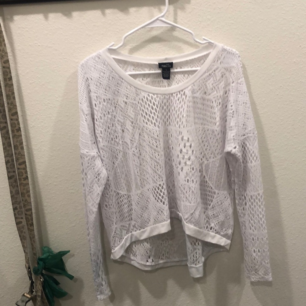 Rue 21 large lace long sleeve top